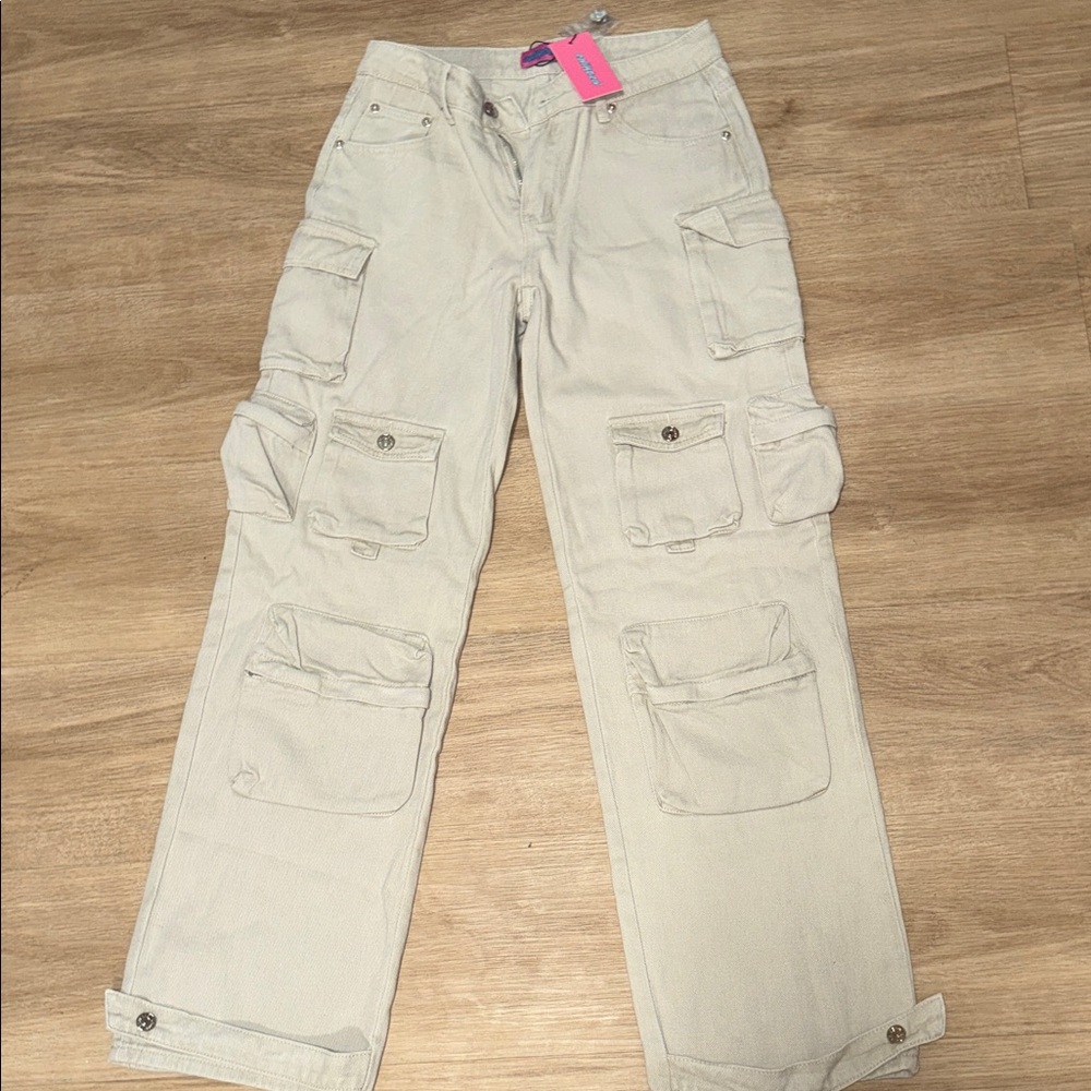Edikted Khaki Cargo jeans